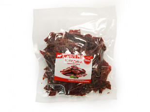 Сухарики со вкусом чеснока: Говядина вяленая (строганина)