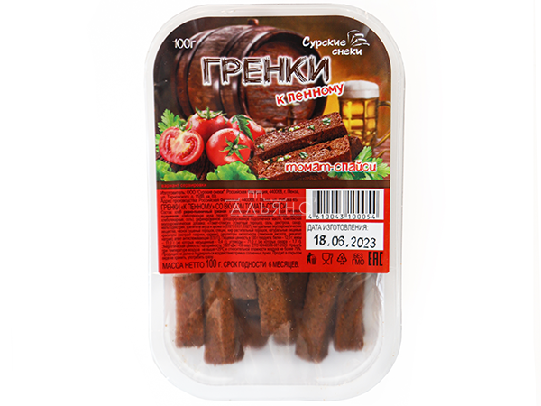 Сурские гренки Томат спайси (100 гр) в Пскове