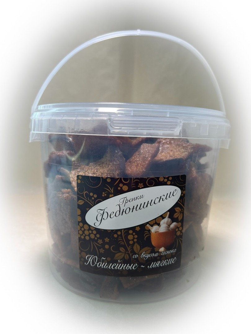 Гренки "ФЕДЮНИНСКИЕ" "Чеснок" (ведро 900 гр.) в Пскове
