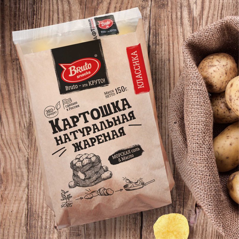 Картофель «Бруто» с солью 130 гр. в Пскове